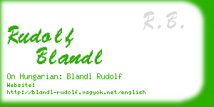 rudolf blandl business card